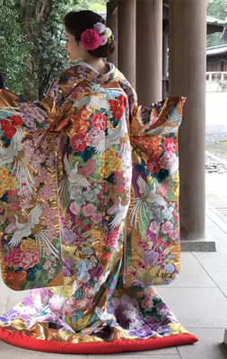 色打掛 0667 変わり綴織(佐波理織)、ローズシャトー